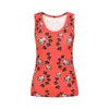 Sophie Cameron Davies Women's Red Floral Cotton Vest Top In Red