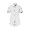 Sophie Cameron Davies Women's White Blossom Silk Shirt In White
