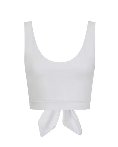 Sophie Cameron Davies Women's White Floral Lace Back Crop Top