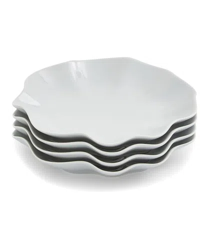 Sophie Conran Set Of 4 Floret Salad Plates In Gray