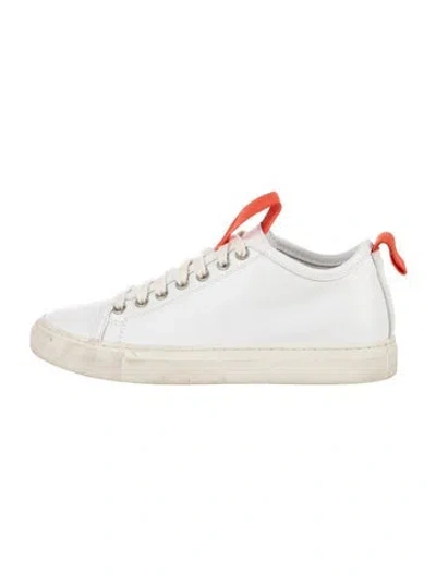 Pre-owned Sophie D'hoore Leather Sneakers In White