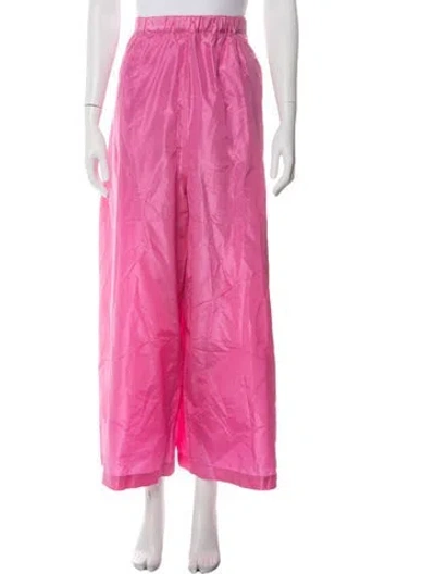 Pre-owned Sophie D'hoore Silk Wide Leg Pants In Pink
