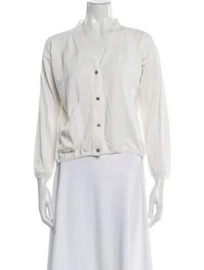 Pre-owned Sophie D'hoore V-neck Sweater In White