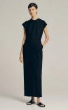 Sophie Et Voila Linen-blend Midi Dress In Black