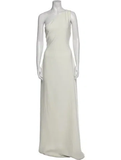 Pre-owned Sophie Et Voila One-shoulder Long Dress In Neutral