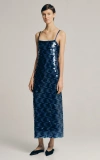 Sophie Et Voila Paillette-embellished Midi Dress In Blue