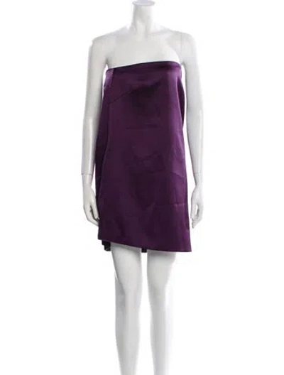 Pre-owned Sophie Et Voila Strapless Mini Dress W/ Tags In Purple