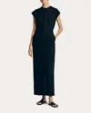 Sophie Et Voila Linen-blend Midi Dress In Black