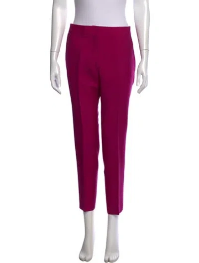 Pre-owned Sophie Hulme Kid Mohair Straight Leg Pants In Purple