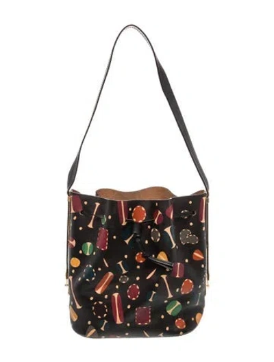 Pre-owned Sophie Hulme Leather Bucket Bag In Black