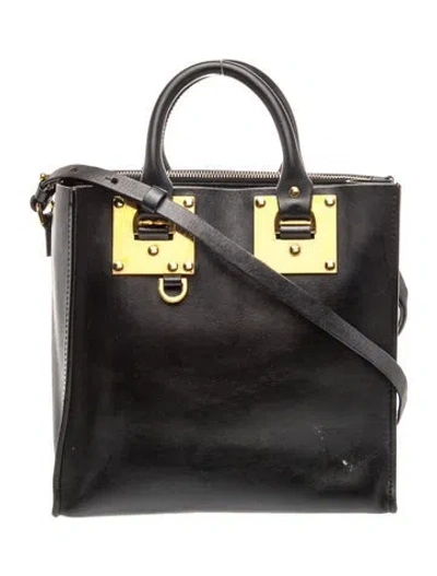 Pre-owned Sophie Hulme Leather Crossbody Bag In Black