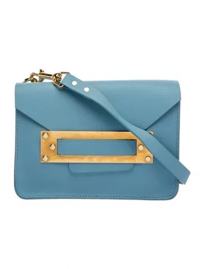 Pre-owned Sophie Hulme Leather Crossbody Bag In Blue