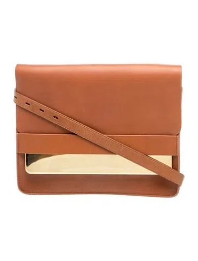Pre-owned Sophie Hulme Leather Crossbody Bag In Brown