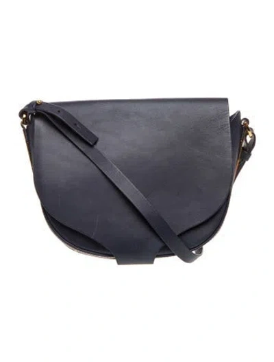 Pre-owned Sophie Hulme Leather Crossbody Bag In Grey