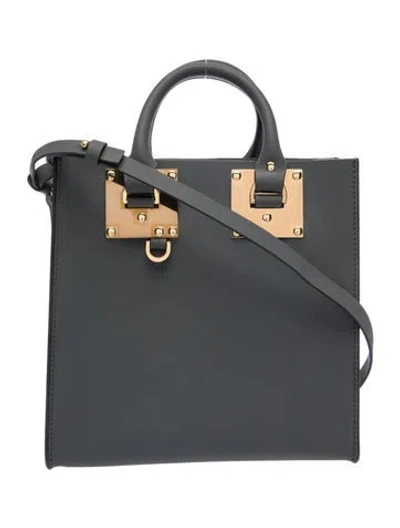 Pre-owned Sophie Hulme Leather Shoulder Bag In Gray