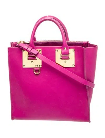 Pre-owned Sophie Hulme Leather Shoulder Bag In Purple