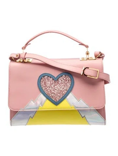Pre-owned Sophie Hulme Leather Shoulder Bag W/ Tags In Pink