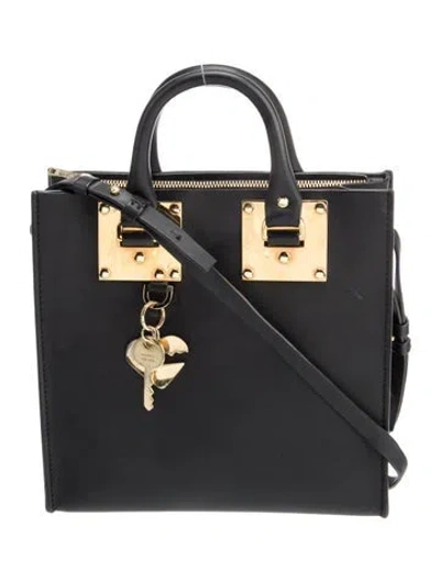 Pre-owned Sophie Hulme Leather Top Handle Bag In Black