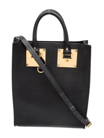 Pre-owned Sophie Hulme Leather Top Handle Bag In Black