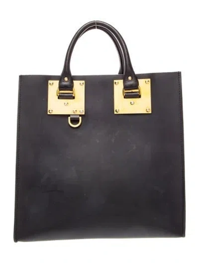 Pre-owned Sophie Hulme Leather Top Handle Bag In Black