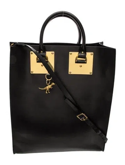 Pre-owned Sophie Hulme Leather Top Handle Bag In Black