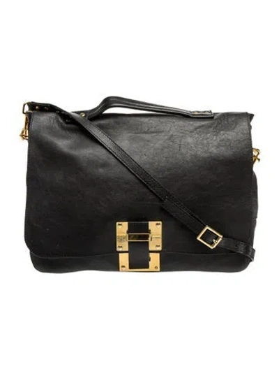 Pre-owned Sophie Hulme Leather Top Handle Bag In Black/grey