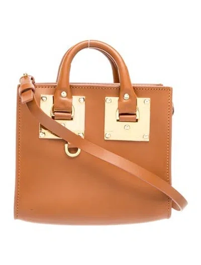 Pre-owned Sophie Hulme Leather Top Handle Bag In Brown