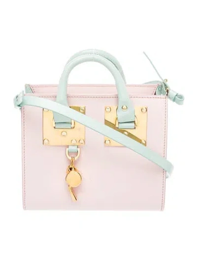 Pre-owned Sophie Hulme Leather Top Handle Bag In Pink