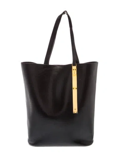 Pre-owned Sophie Hulme Leather Tote In Black