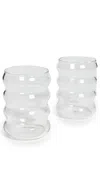 Sophie Lou Jacobsen 6oz Ripple Cup Set Of 2 Clear In Clear