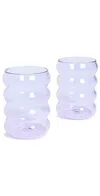 Sophie Lou Jacobsen 6oz Ripple Cup Set Of 2 Lilac In Lilac