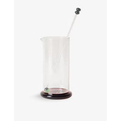 Sophie Lou Jacobsen Amber Colourful-base Borosilicate-glass Fritter Cocktail Mixer 20 oz