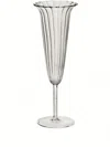 Sophie Lou Jacobsen Ribbed Effect Set Of Four Champagne Glass In White