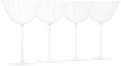 Sophie Lou Jacobsen Cosmo Coupe Set, 4 Pcs In Clear