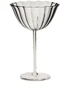 Sophie Lou Jacobsen Ribbed Effect Set Of Four Glasses In White