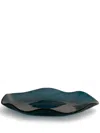 Sophie Lou Jacobsen Indigo Petal Large Glass Plate 24cm In Blue