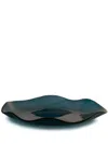 Sophie Lou Jacobsen Indigo Petal Large Glass Plate 24cm In Blue