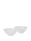 Sophie Lou Jacobsen Le Verre Bonbon Glass Bowl Set In White