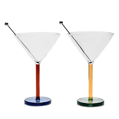 Sophie Lou Jacobsen Piano Cocktail Set, Set Of 2 In Multi