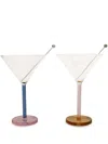 Sophie Lou Jacobsen Piano Translucent Cocktail Glasses (set Of Two) In Pink