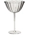 Sophie Lou Jacobsen Ribbed Effect Set Of Four Glasses In White