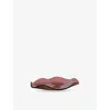 Sophie Lou Jacobsen Rose Petal Large Glass Plate 24cm In Red
