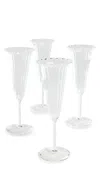 Sophie Lou Jacobsen Set Of 4 Angel Flute Glasses Clear In Clear