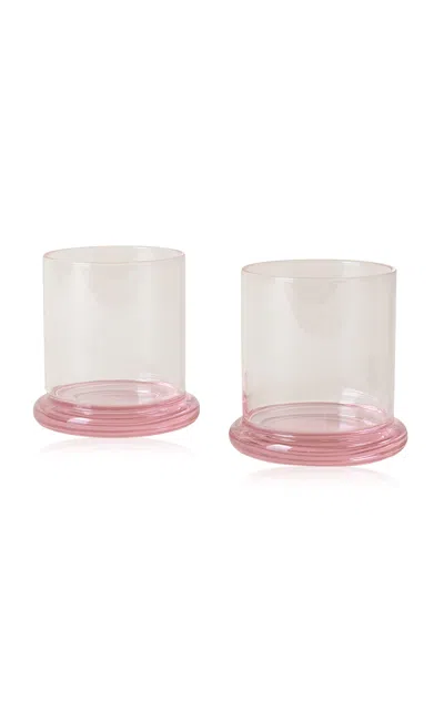 Sophie Lou Jacobsen Set-of-two Fritter Glasses In Pink