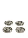 Sophie Lou Jacobsen Spiral Coasters (set Of Four) In Gray