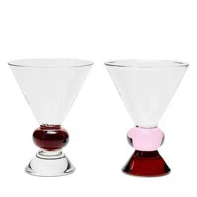 Sophie Lou Jacobsen Totem Wine Glasses, Set Of 2 In Multi