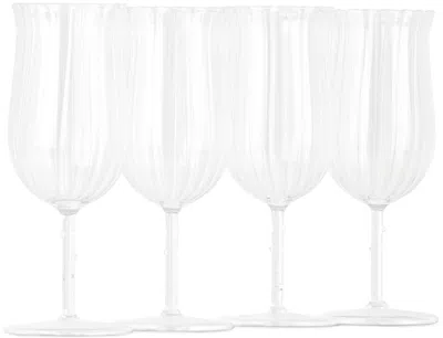 Sophie Lou Jacobsen Tulip Wine Glass Set In Clear