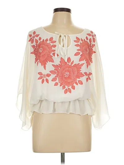 Pre-owned Sophie Max 3/4 Sleeve Blouse In Ivory