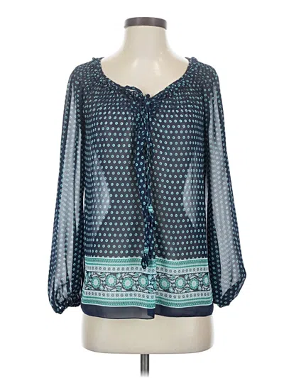 Pre-owned Sophie Max 3/4 Sleeve Blouse In Teal