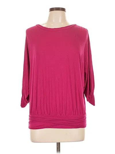 Pre-owned Sophie Max 3/4 Sleeve Top Burgundy Boatneck Tops